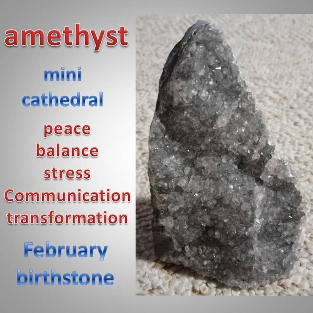 #3 AMETHYST free form stone crystal rock FEBRUARY birthstone STRESS